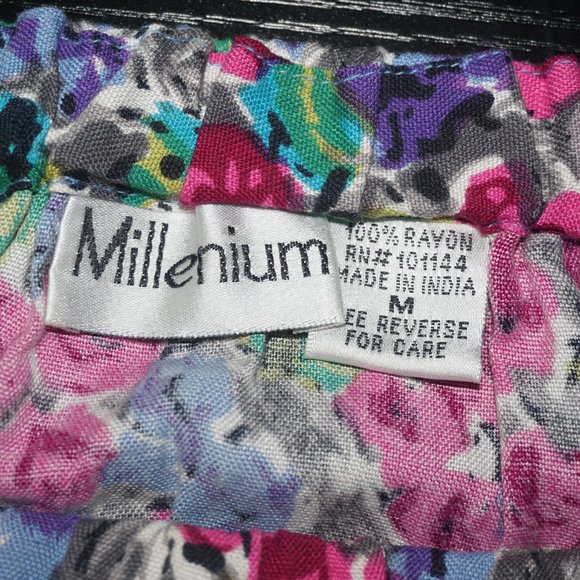 Vintage 90s Ditzy Floral Strapless Romper Medium - Picture 7 of 10